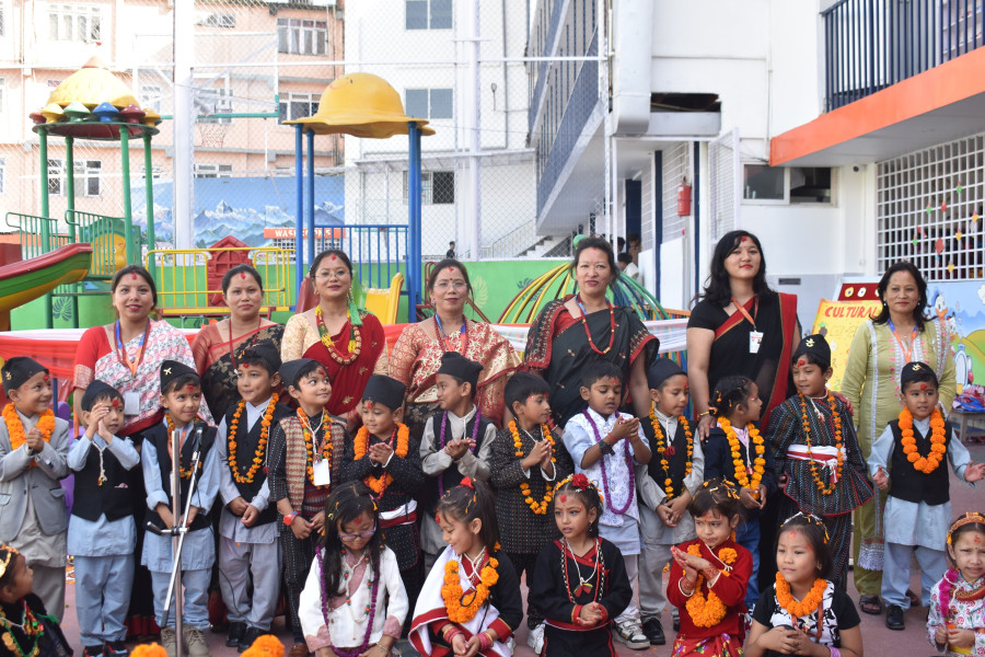Students and teachers are celebrating tihar